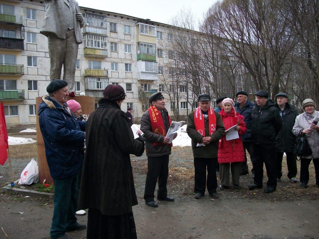 Митинг в Добрянке в честь Дня рождения В.И. Ленина