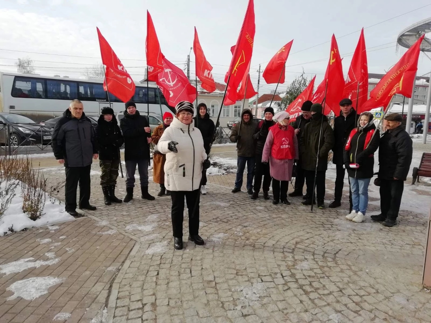 Пикет в Кунгуре в честь 105-й годовщины со Дня создания Ленинского комсомола